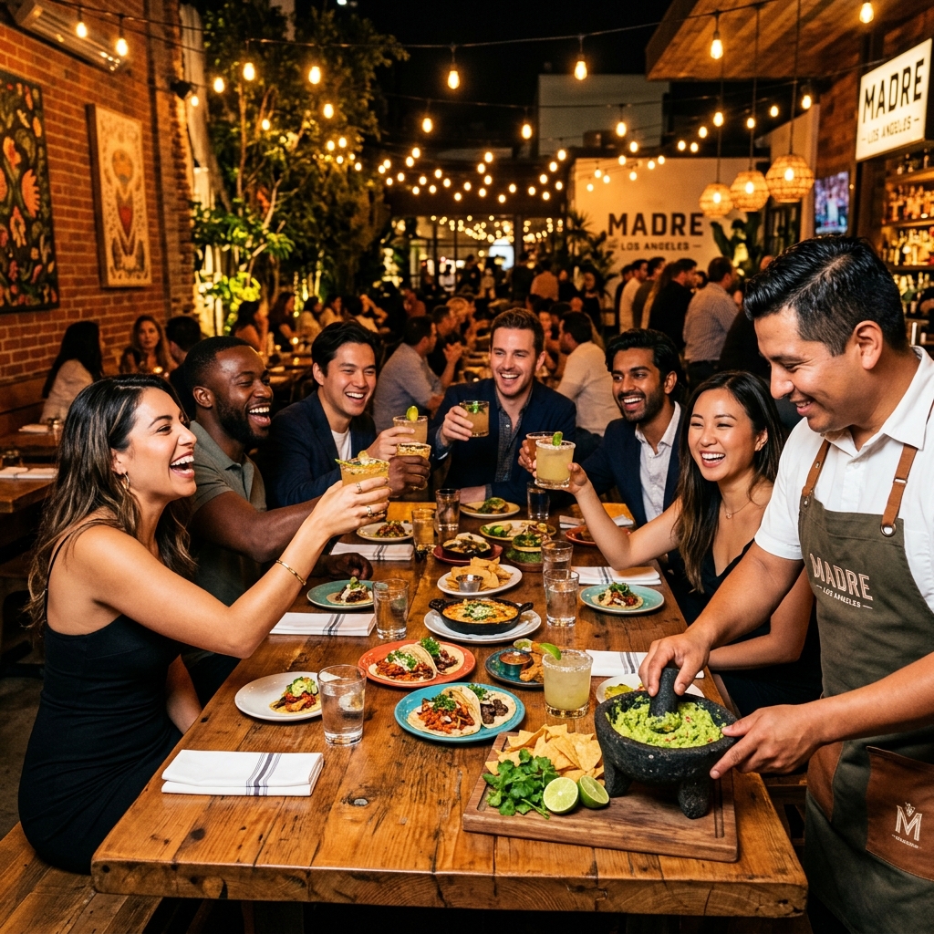 Grupo de comensales disfrutando experiencia gastronómica en restaurante de EE.UU.